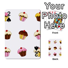 Colorful cupcakes  Playing Cards 54 Designs  from ArtsNow.com Front - Spade2