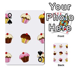 Queen Colorful cupcakes  Playing Cards 54 Designs  from ArtsNow.com Front - SpadeQ