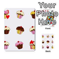 Colorful cupcakes  Playing Cards 54 Designs  from ArtsNow.com Front - Heart3
