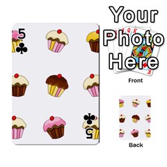 Colorful cupcakes  Playing Cards 54 Designs  from ArtsNow.com Front - Club5