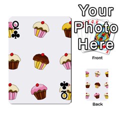 Queen Colorful cupcakes  Playing Cards 54 Designs  from ArtsNow.com Front - ClubQ