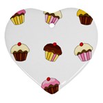 Colorful cupcakes  Heart Ornament (2 Sides)