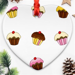 Colorful cupcakes  Heart Ornament (2 Sides) from ArtsNow.com Back