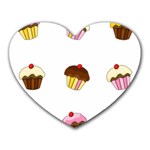 Colorful cupcakes  Heart Mousepads
