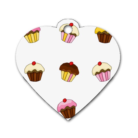 Colorful cupcakes  Dog Tag Heart (Two Sides) from ArtsNow.com Front