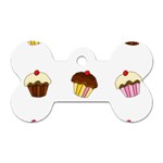 Colorful cupcakes  Dog Tag Bone (Two Sides)