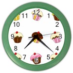 Colorful cupcakes  Color Wall Clocks