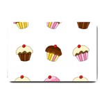 Colorful cupcakes  Small Doormat 