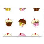 Colorful cupcakes  Large Doormat 