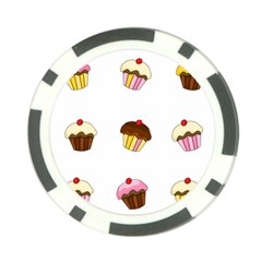 Colorful cupcakes  Poker Chip Card Guards from ArtsNow.com Front