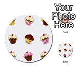 Colorful cupcakes  Multi-purpose Cards (Round) 