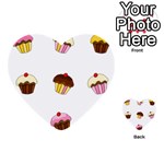 Colorful cupcakes  Multi-purpose Cards (Heart) 