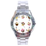 Colorful cupcakes  Stainless Steel Analogue Watch