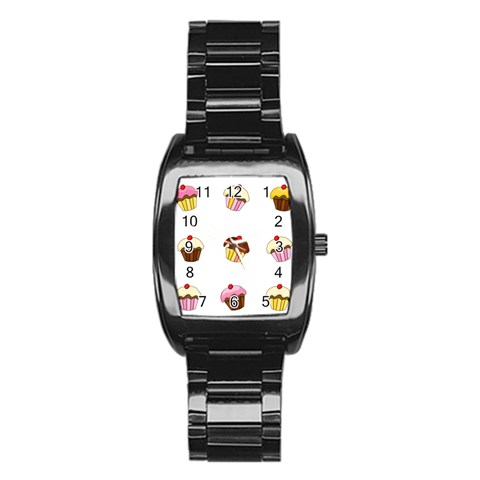 Colorful cupcakes  Stainless Steel Barrel Watch from ArtsNow.com Front