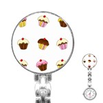 Colorful cupcakes  Stainless Steel Nurses Watch