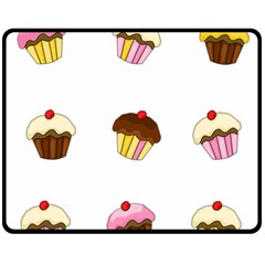 Colorful cupcakes  Double Sided Fleece Blanket (Medium)  from ArtsNow.com 58.8 x47.4  Blanket Front