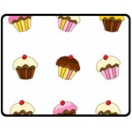 Colorful cupcakes  Double Sided Fleece Blanket (Medium) 