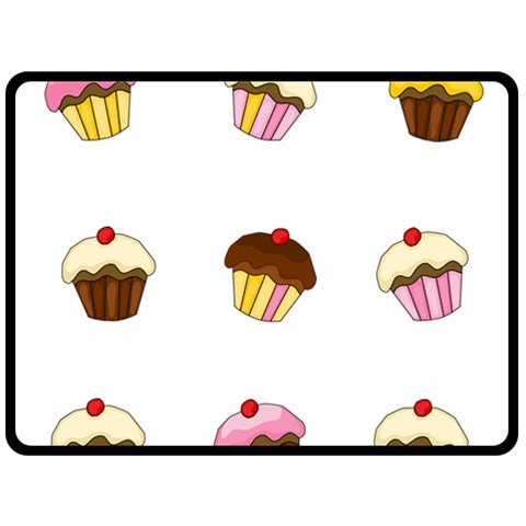 Colorful cupcakes  Double Sided Fleece Blanket (Large)  from ArtsNow.com 80 x60  Blanket Front