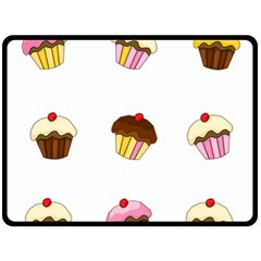 Colorful cupcakes  Double Sided Fleece Blanket (Large)  from ArtsNow.com 80 x60  Blanket Front