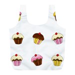 Colorful cupcakes  Full Print Recycle Bags (L) 