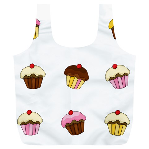 Colorful cupcakes  Full Print Recycle Bags (L)  from ArtsNow.com Front