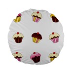 Colorful cupcakes  Standard 15  Premium Flano Round Cushions