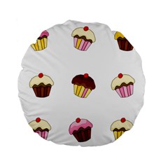 Colorful cupcakes  Standard 15  Premium Flano Round Cushions from ArtsNow.com Back