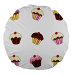 Colorful cupcakes  Large 18  Premium Flano Round Cushions