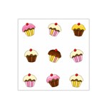 Colorful cupcakes  Satin Bandana Scarf