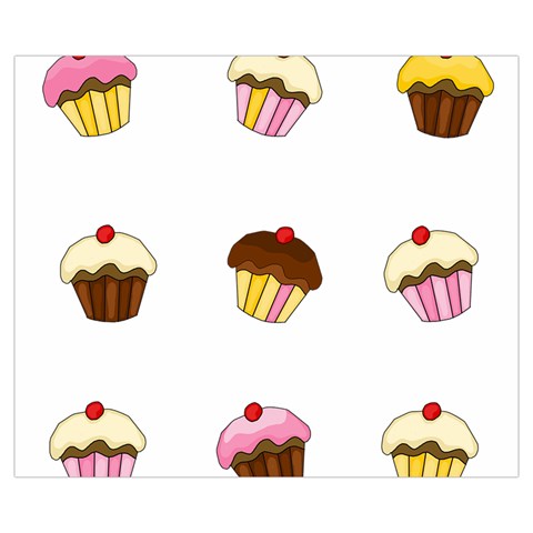 Colorful cupcakes  Medium Zipper Tote Bag from ArtsNow.com Front