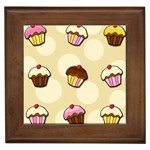 Colorful cupcakes pattern Framed Tiles