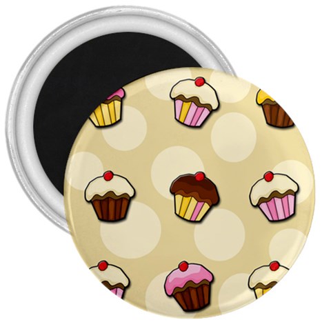 Colorful cupcakes pattern 3  Magnets from ArtsNow.com Front
