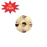 Colorful cupcakes pattern 1  Mini Magnet (10 pack) 