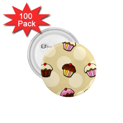 Colorful cupcakes pattern 1.75  Buttons (100 pack)  from ArtsNow.com Front