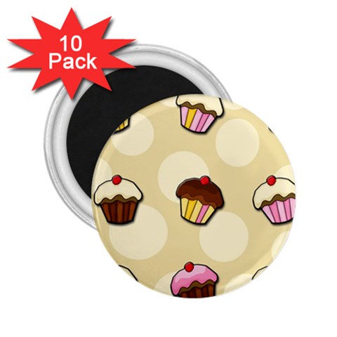 Colorful cupcakes pattern 2.25  Magnets (10 pack)  from ArtsNow.com Front