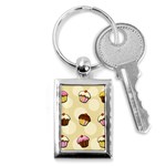 Colorful cupcakes pattern Key Chains (Rectangle) 