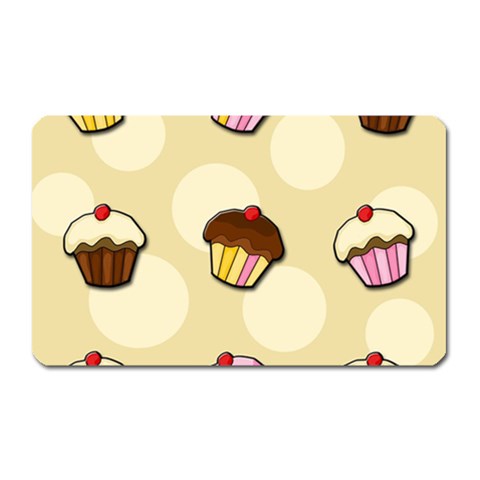 Colorful cupcakes pattern Magnet (Rectangular) from ArtsNow.com Front