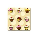 Colorful cupcakes pattern Square Magnet