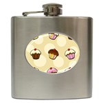 Colorful cupcakes pattern Hip Flask (6 oz)