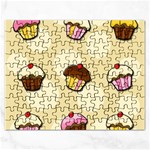 Colorful cupcakes pattern Rectangular Jigsaw Puzzl