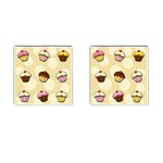 Colorful cupcakes pattern Cufflinks (Square)