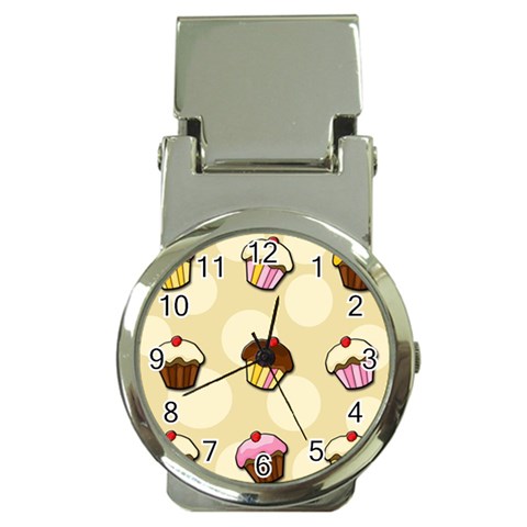 Colorful cupcakes pattern Money Clip Watches from ArtsNow.com Front