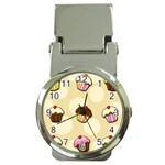 Colorful cupcakes pattern Money Clip Watches