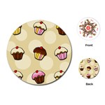 Colorful cupcakes pattern Playing Cards (Round) 