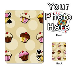 Colorful cupcakes pattern Playing Cards 54 Designs  from ArtsNow.com Front - Spade2