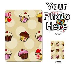 Colorful cupcakes pattern Playing Cards 54 Designs  from ArtsNow.com Front - Heart6