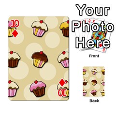 Colorful cupcakes pattern Playing Cards 54 Designs  from ArtsNow.com Front - Diamond10