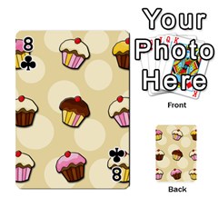 Colorful cupcakes pattern Playing Cards 54 Designs  from ArtsNow.com Front - Club8