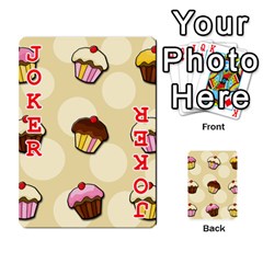 Colorful cupcakes pattern Playing Cards 54 Designs  from ArtsNow.com Front - Joker2