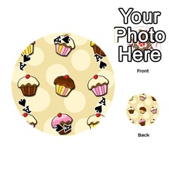 Ace Colorful cupcakes pattern Playing Cards 54 (Round)  from ArtsNow.com Front - SpadeA